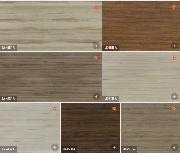 tủ bếp màu gỗ laminate